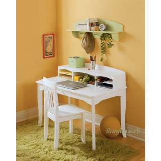 Kidkraft Kids White Wood Avalon Desk Hutch Table Chair  