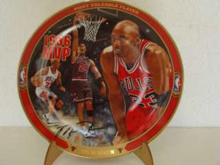 MICHAEL JORDAN COLLECTOR PLATE MOST VALUABLE PLAYER  