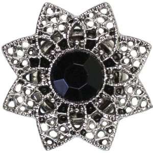  Snap In Style Metal Accent 1/Pkg Filigree Flower 1