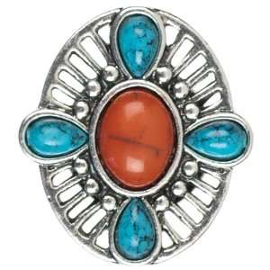  Snap In Style Metal Accent 1/Pkg Oval Cabochon