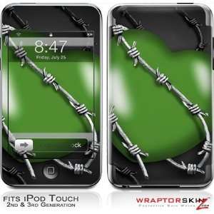 iPod Touch 2G & 3G Skin and Screen Protector Kit   Barbwire Hearts 