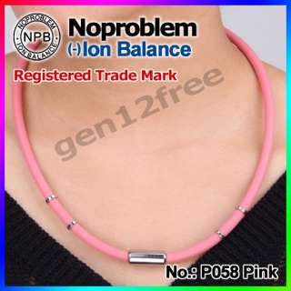 NPB ION BALANCE Titanium Band Power Necklace P058E  