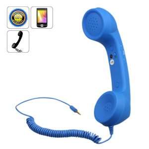   Retro Rubber Style TELE Handset For iPhone iPad Blue Cell Phones