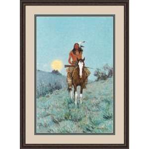  The Outlier by Frederic Remington   Framed Artwork