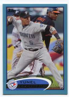 2012 TOPPS BASEBALL  BB#229 YUNEL ESCOBAR   JAYS  