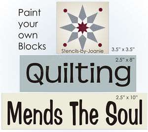STENCIL Quilting Mends Soul Country Primitive Star sign  