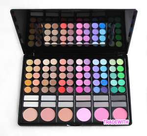 Pro 78 Colour Eyeshadow Makeup Palette with 6 Blush #02  