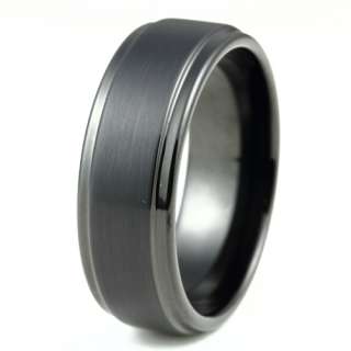 9mm Black New Mens Tungsten Promise Ring Wedding Band  