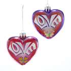 Kurt Adler 4.25 Flower Power Noble Gems Glass Purple Heart Shaped 