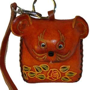 Genuine Leather Coin/Change Purse, Wallet (Brown Rat)  