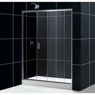 Dreamline Infinity Shower Set with Left Drain   Glass Type Clear 