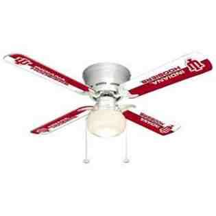   in. College Team Indiana Ceiling Fan and Globe Light Kit 