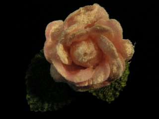 Millinery Flower Ideal1 Doll Size Velvet Rose KQ5 Pink  
