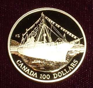CANADA $100 GOLD COIN 14K 1991 * EMPRESS OF INDIA *  