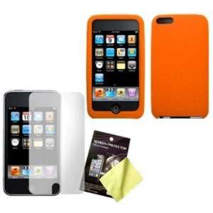  Orange Silicone Case / Skin / Cover & LCD Screen Guard 