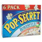 Pop Secret Microwave Popcorn, Homestyle, 3.5 oz Bags, 6 Bags/Box