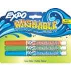 EXPO Markers, Dry Erase, Washable, Fine Tip, 3 markers