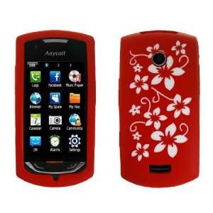   SAMSUNG MONTE FLORAL SILICONE CASE COVER FOR THE S5620 WITH FRE