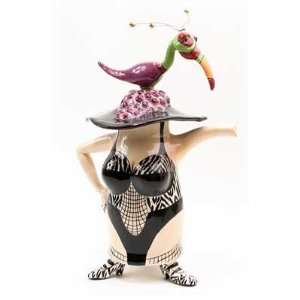 Teapot, Bustier Zebra Stripe by Lynda Corneille  Kitchen 