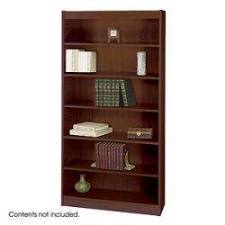 Safco Bookcase 1505 Square Edge 6 Shelves Wood Veneer Bookcases 1505 