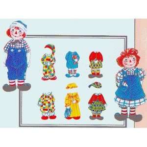  Raggedy Ann and Andy MagiCloth Paper Dolls Toys & Games