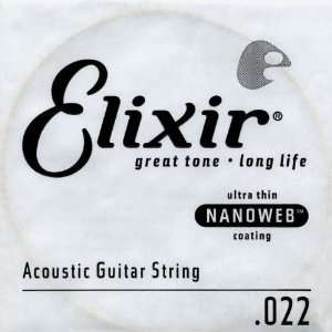 Elixir Strings Acoustic Guitar String NANOWEB Coating 