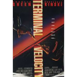  TERMINAL VELOCITY Charlie Sheen DOUBLE SIDED MOVIE POSTER 