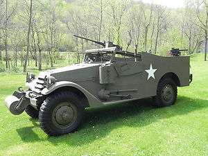 1942 Scout Car M3A1 Military Armored Car WW2 White Motors Army Recon 