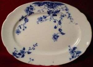 GRINDLEY china DUCHESS flow blue OVAL MEAT PLATTER  