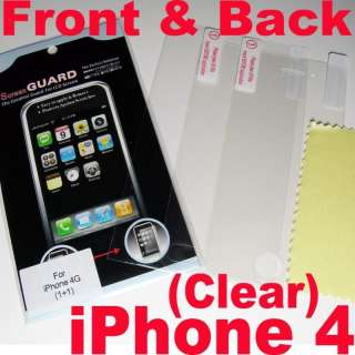 iPhone 4 Screen Protector Cover Film Front & Back Clear  