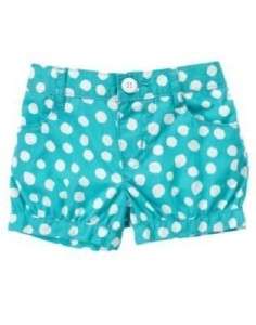 Gymboree Tahitian Butterfly Blue Shorts with White Polka Dots New With 