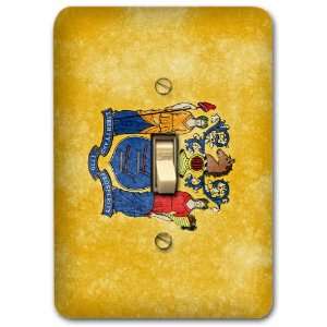  State of New Jersey Flag Design Metal Light Switch Plate 