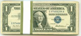 1957 (50) Pack Silver Certificates  