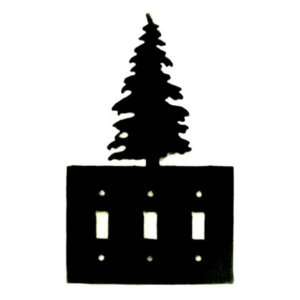   & Outlet Covers   Metal Art Pine Tree Light Switch Cover   Triple
