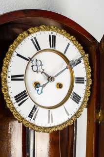 Outstanding Antique Vienna Weight Driven Wall Clock approx. 1860 70 