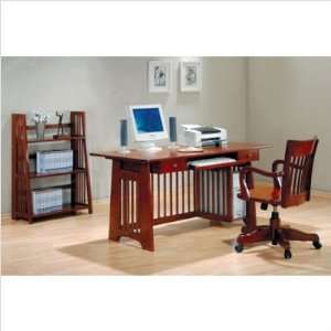   Wildon Home 80030   X Ripon Desk and Chair in Oak Furniture & Decor