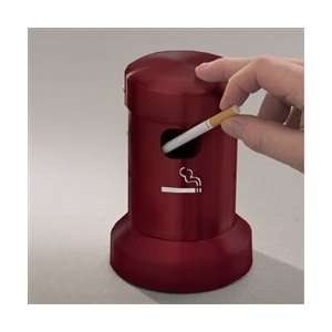 Deluxe Cigarette Smokers Post, 3.5x8 Table Top, Satin Aluminum 