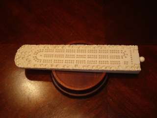 Antique Chinese OX Bone Cribbage Board 8 1/2 H, early 19th C  