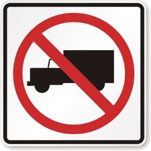  No Trucks (graphic only) Engineer Grade Sign, 24 x 24 