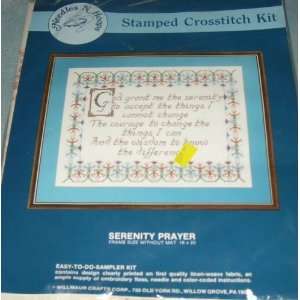  Serenity Prayer Stamped Cross Stitch Kit Large 16 By 20 