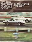 1953 1978 Chevrolet Corvette 25th Anniversary Dealer Sales Brochure