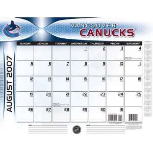   Canucks 2007 08 22 x 17 Academic Desk Calendar