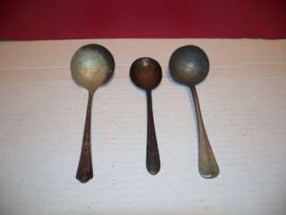 VERY OLD SILVERPLATE / ALUMINUM SPOONS WM ROGERS  