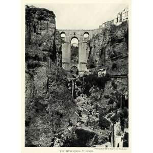 com 1924 Print Harry McBride Ronda Gorge Bridge Tajo Guadalevin Spain 