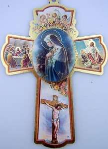 Sorrowful Mother OF Jesus Christ Catholic Wood Crucifix Wall Cross 