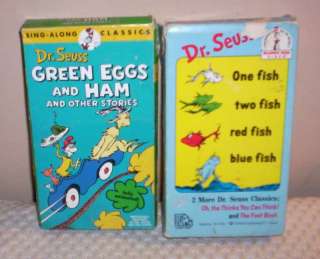 DR. SEUSS VHS of GREEN EGGS & HAM & ONE FISH, 2 FISH  
