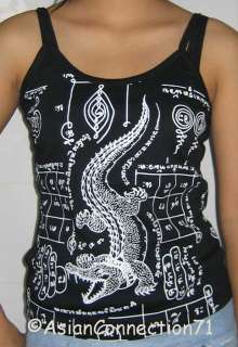 Thai JORAKE New Crocodile Tattoo TANK TOP Shirt Miss M  