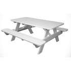   Recycled Earth Friendly Park Lane Outdoor Patio Picnic Table   White