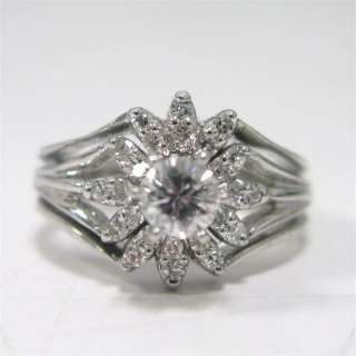 Fine Art Deco Solitaire Diamond Engagement Ring 14kt  