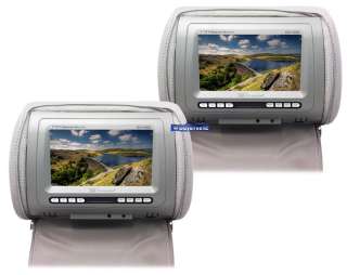 GREY GX7108 XO VISION 7 HEADREST TV MONITOR SCREEN USB SD DVD GAMES 